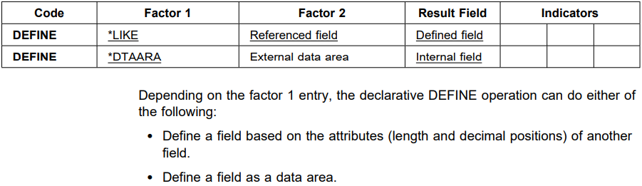 Opcode define