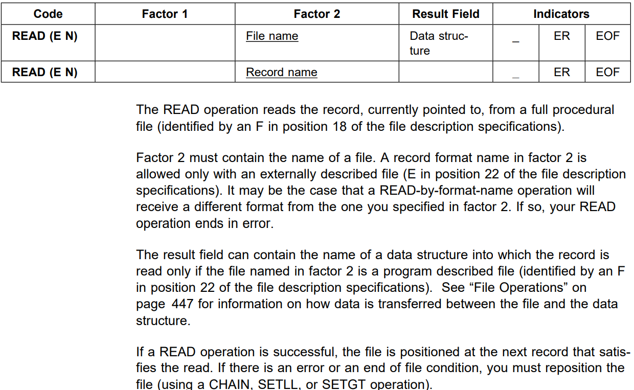 Opcode read